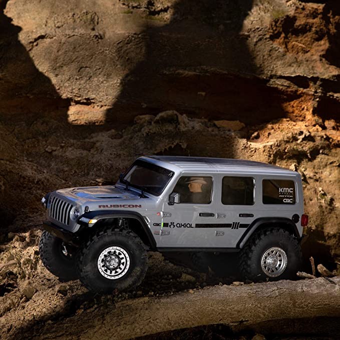 Axial RC Truck 1/10 SCX10 III Jeep JLU Wrangler with Portal RTR (Battery and Charger not included), Grey, AXI03003BT1